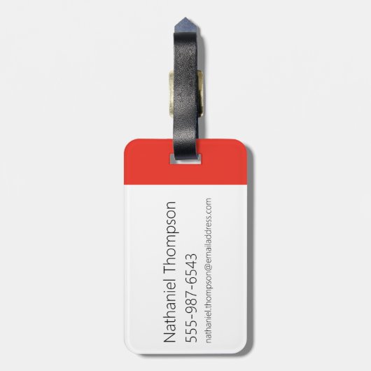 Futuristisch Lijst met Samurai Jack-teken op drie Bagagelabel (Achterkant verticaal)