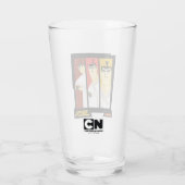 Futuristisch Lijst met Samurai Jack-teken op drie Glas (Achterkant)