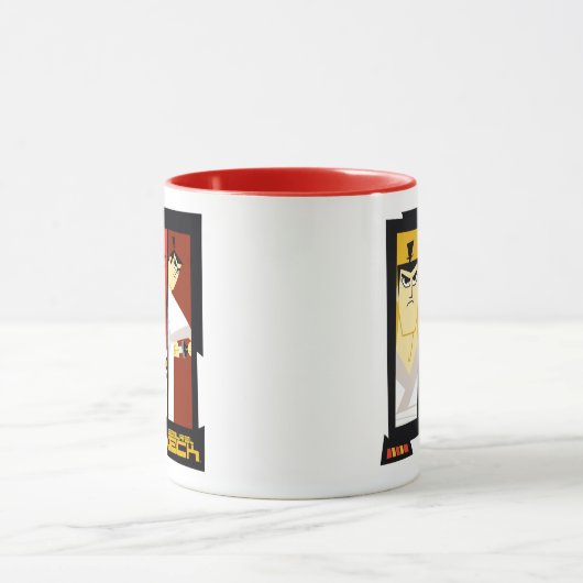 Futuristisch Lijst met Samurai Jack-teken op drie Mok (Midden)