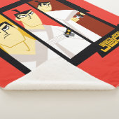 Futuristisch Lijst met Samurai Jack-teken op drie Sherpa Deken (3/4)