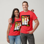Futuristisch Lijst met Samurai Jack-teken op drie T-shirt (Unisex)