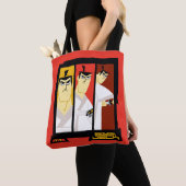 Futuristisch Lijst met Samurai Jack-teken op drie Tote Bag (Dichtbij)