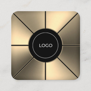 Futuristisch lijst voor textuur van faux metaal vierkante visitekaartje