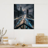 Futuristisch luchtwegknooppunt poster (Keuken)