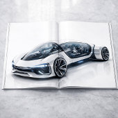 Futuristisch luxe supercar ontwerpprint kaart