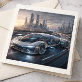 Futuristisch luxe supercar ontwerpprint kaart