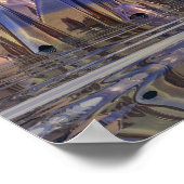 Futuristisch Metalen Landschap Poster (Hoek)