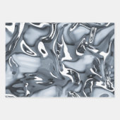 Futuristisch metallisch chroom inpakpapier vel (Voorkant 3)