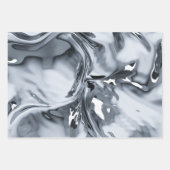 Futuristisch metallisch chroom inpakpapier vel (Voorkant 2)