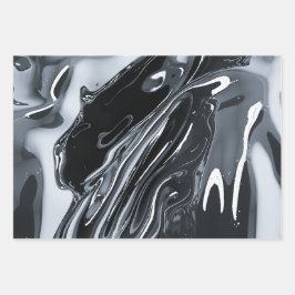 Futuristisch metallisch chroom inpakpapier vel