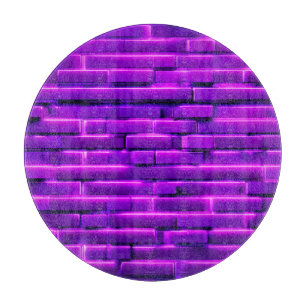 Futuristisch Neon Bakstenen Muurontwerp Snijplank