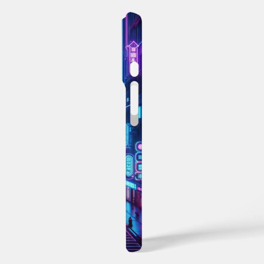 futuristisch neon stadsbeeld Case-Mate iPhone case (Achterkant / Links)