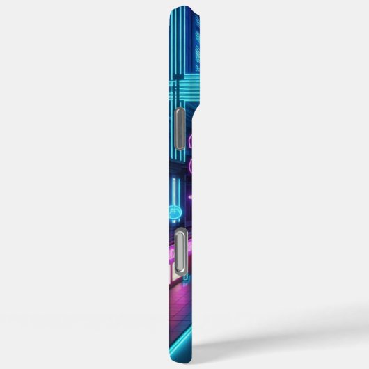 futuristisch neon stadsbeeld Case-Mate iPhone case (Achterkant / Rechts)