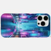 futuristisch neon stadsbeeld Case-Mate iPhone case (Achterkant (horizontaal))