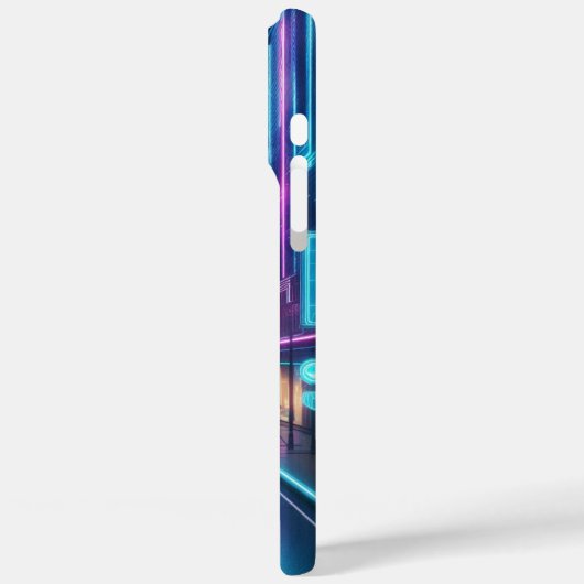 futuristisch neon stadsbeeld Case-Mate iPhone case (Achterkant / Links)