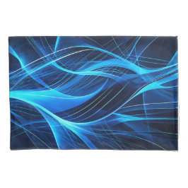 Futuristisch Neonblauw & Zwart Dekbed & Kussenhoes
