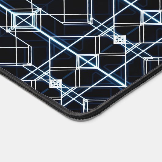 futuristisch neonrasterpatroon bureaumat (Hoek)