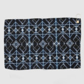 futuristisch neonrasterpatroon golfhanddoek (Horizontaal)