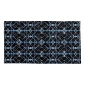 futuristisch neonrasterpatroon kussensloop (Achterkant)