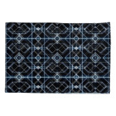 futuristisch neonrasterpatroon kussensloop (Achterkant-Links)