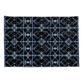 futuristisch neonrasterpatroon kussensloop (Achterkant-Rechts)