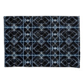 futuristisch neonrasterpatroon kussensloop (Voorkant-Links)