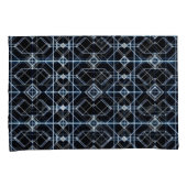 futuristisch neonrasterpatroon kussensloop (Voorkant-Rechts)