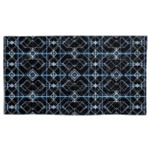 futuristisch neonrasterpatroon kussensloop (Voorkant-Links)