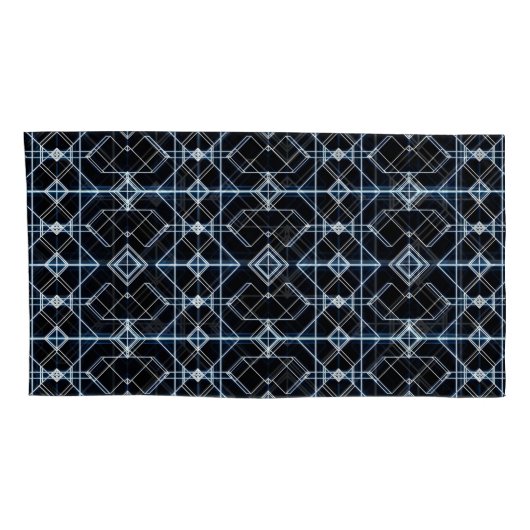 futuristisch neonrasterpatroon kussensloop (Achterkant-Rechts)