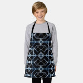 futuristisch neonrasterpatroon schort (Gedragen)