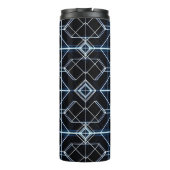 futuristisch neonrasterpatroon thermosbeker (Achterkant)