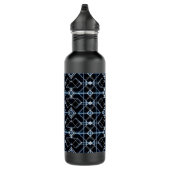 futuristisch neonrasterpatroon waterfles  (Rechts)