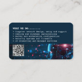 Futuristisch netwerkinstallatiebedrijf visitekaartje (Achterkant)