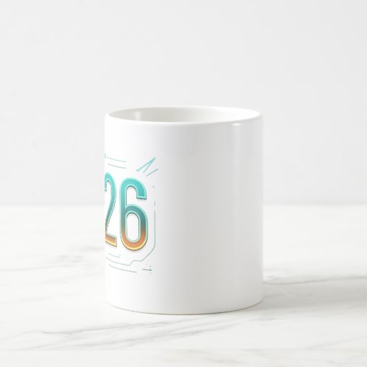 Futuristisch Nieuwjaar 2026 Mok – Stijlvol feest (Center)