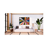 Futuristisch Perspectief Optische Illusie Kleurrij Foto Afdruk