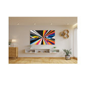 Futuristisch Perspectief Optische Illusie Kleurrij Foto Afdruk