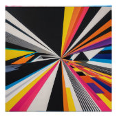 Futuristisch Perspectief Optische Illusie Kleurrij Perfect Poster (Voorkant)