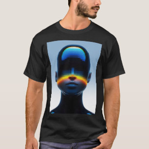 Futuristisch Pixel Art Portret T-shirt