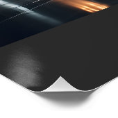 Futuristisch Race Car Aluminium Poster - Hoge kwal (Hoek)