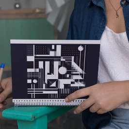 futuristisch rasterpatroon-Notitieboek Notitieboek