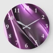 Futuristisch reflecterend 3D Paars grafisch Grote Klok (Voorkant)