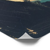 Futuristisch Retroisme Space Age Illustratie Poste Poster (Hoek)