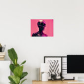 Futuristisch robotskelet poster (Thuiskantoor)