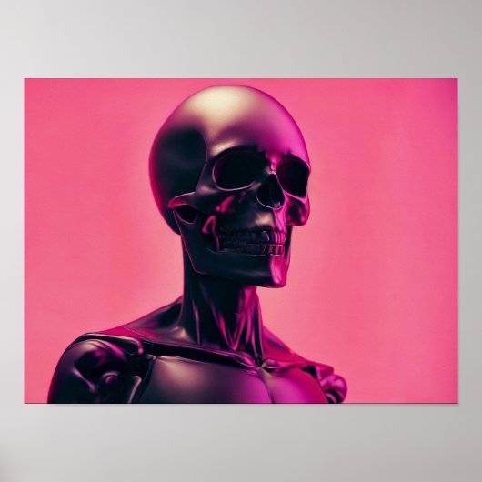 Futuristisch robotskelet poster (Voorkant)