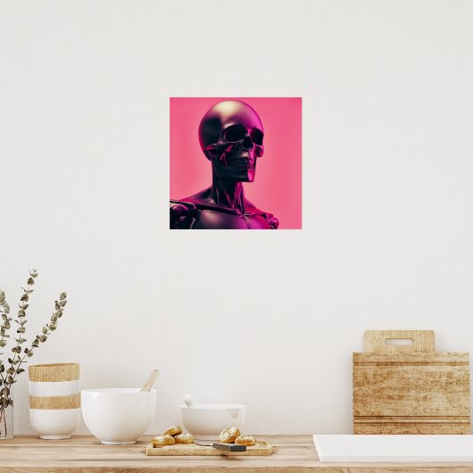 Futuristisch robotskelet poster (Keuken)