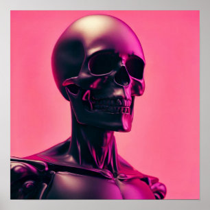 Futuristisch robotskelet poster
