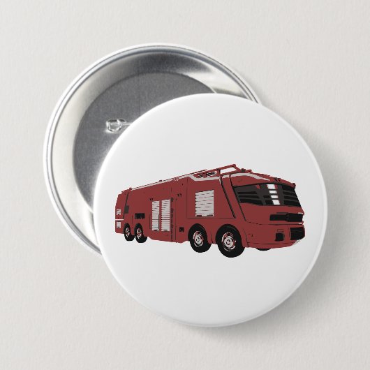 Futuristisch rood sciencefiction-commando voertuig ronde button 7,6 cm (Voorkant /achterkant)