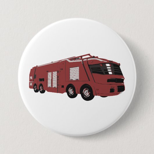 Futuristisch rood sciencefiction-commando voertuig ronde button 7,6 cm (Voorkant)