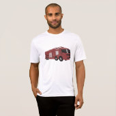 Futuristisch rood sciencefiction-commando voertuig t-shirt (Voorkant volledig)