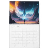 Futuristisch ruimtelandschap 2024 kalender (Jan 2027)